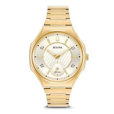 Bulova® Analoog 'Curv' Dames Horloge 97P136