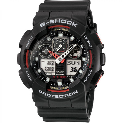 Casio® Analoog En Digitaal 'G-shock' Heren Horloge GA-100-1A4ER