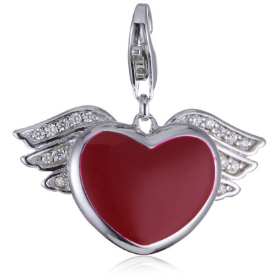 Esprit® 'Hearty angel' Dames Zilver 925 925 Bedel - Zilverkleurig ESCH90881A000