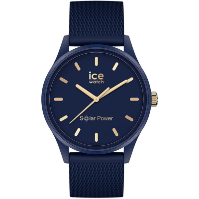 Ice Watch® Analoog 'Ice solar power - navy gold' Unisex Horloge (Medium) 018744