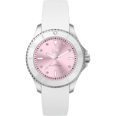 Ice Watch® Analoog 'Ice steel - white pastel pink' Dames Horloge (Small) 020366