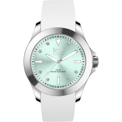 Ice Watch® Analoog 'Ice steel - classic - white pastel green' Dames Horloge (Medium) 020381