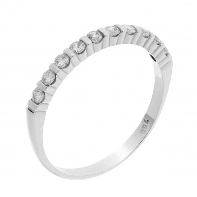 Orphelia® Dames Witgoud 18K Ring (sieraad) - Zilverkleurig RD-3004/1
