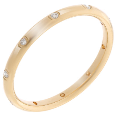 Orphelia® Dames Geelgoud 18K Ring (sieraad) - Goudkleurig RD-3065