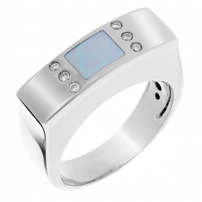 Orphelia® Dames Witgoud 18K Ring (sieraad) - Zilverkleurig RD-33015