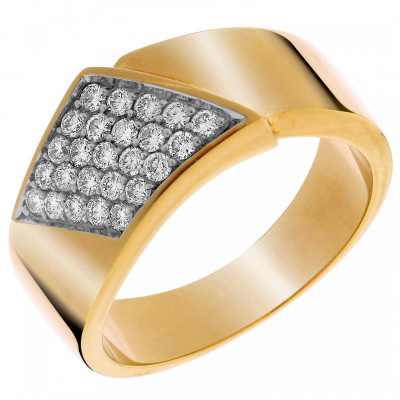 Orphelia® Dames Geelgoud 18K Ring (sieraad) - Goudkleurig RD-33073