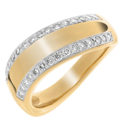 Orphelia® Dames Geelgoud 18K Ring (sieraad) - Goudkleurig RD-33092