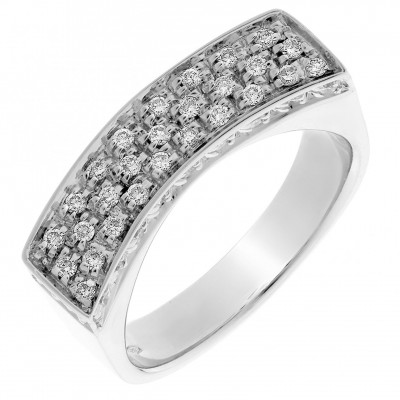 Orphelia® Dames Witgoud 18K Ring (sieraad) - Zilverkleurig RD-33194
