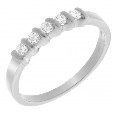 Orphelia® Dames Witgoud 18K Ring (sieraad) - Zilverkleurig RD-33217/1