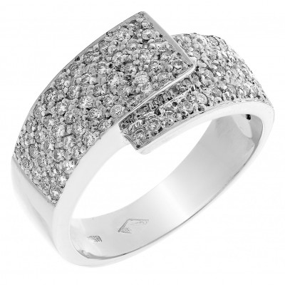 Orphelia® Dames Witgoud 18K Ring (sieraad) - Zilverkleurig RD-33398