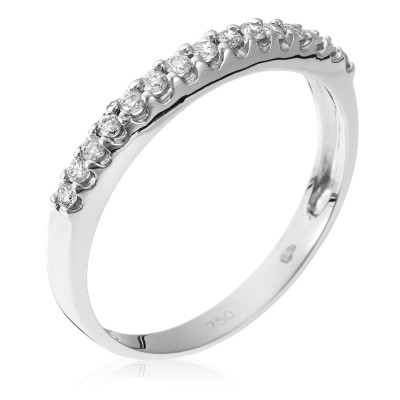 Orphelia® Dames Witgoud 18K Ring (sieraad) - Zilverkleurig RD-3367
