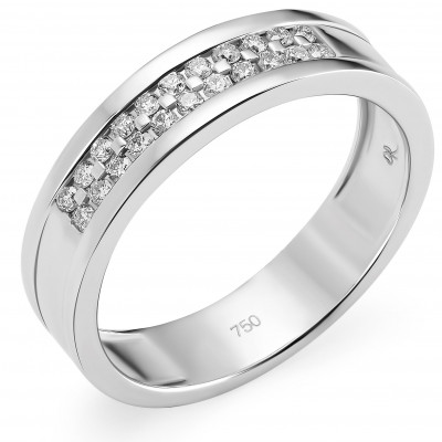 Orphelia® Dames Witgoud 18K Ring (sieraad) - Zilverkleurig RD-3386