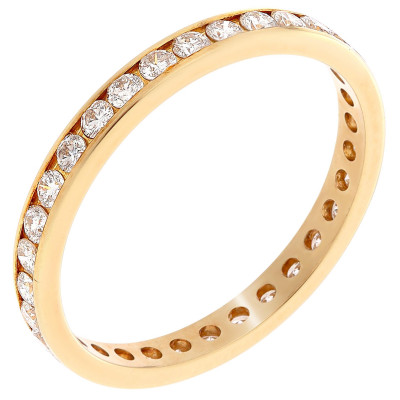 Orphelia® Dames Geelgoud 18K Ring (sieraad) - Goudkleurig RD-3407/1