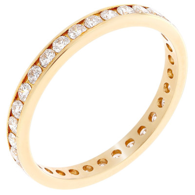 Orphelia® Dames Geelgoud 18K Ring (sieraad) - Goudkleurig RD-3407