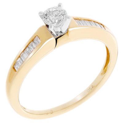 Orphelia® Dames Bicolore 18K Ring (sieraad) - Zilver/Goud RD-3540