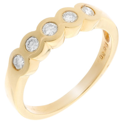Orphelia® Dames Geelgoud 18K Ring (sieraad) - Goudkleurig RD-3853