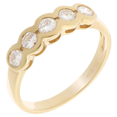 Orphelia® Dames Geelgoud 18K Ring (sieraad) - Goudkleurig RD-3905