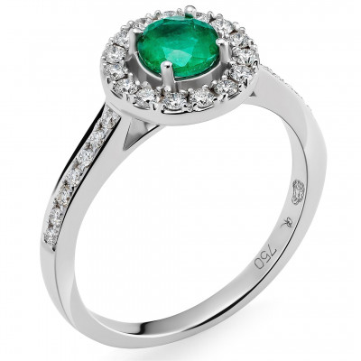 Orphelia® Dames Witgoud 18K Ring (sieraad) - Zilverkleurig RD-3916/EM