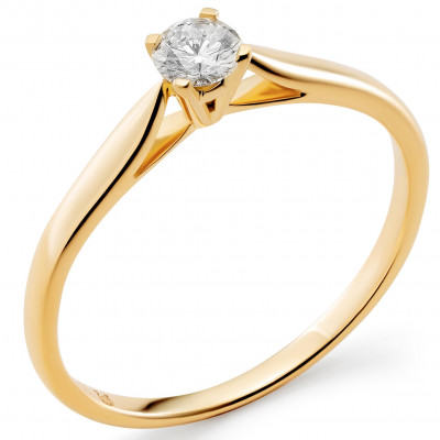 Orphelia® Dames Geelgoud 18K Ring (sieraad) - Goudkleurig RD-3918