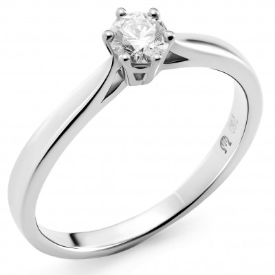 Orphelia® Dames Witgoud 18K Ring (sieraad) - Zilverkleurig RD-3920/1