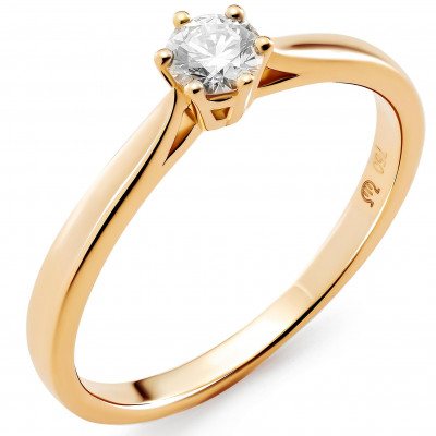 Orphelia® Dames Geelgoud 18K Ring (sieraad) - Goudkleurig RD-3920