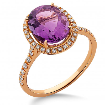 Orphelia® Dames Roos goud 18K Ring (sieraad) - Rosékleurig RD-3923