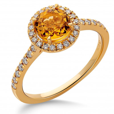 Orphelia® Dames Geelgoud 18K Ring (sieraad) - Goudkleurig RD-3925