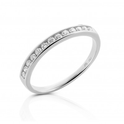 Orphelia® Dames Witgoud 18K Ring (sieraad) - Zilverkleurig RD-3930/1