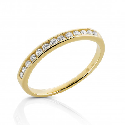 Orphelia® Dames Geelgoud 18K Ring (sieraad) - Goudkleurig RD-3930