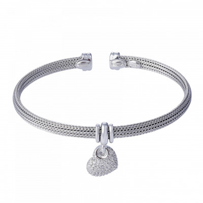 Orphelia® 'Coeur' Dames Zilver 925 925 Armband (sieraad) - Zilverkleurig ZA-7401