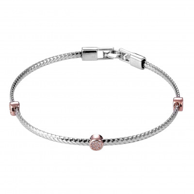 Orphelia® Dames Zilver 925 925 Armband (sieraad) - Zilver/Rosé ZA-7415