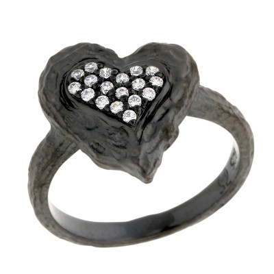 Orphelia® Dames Zilver 925 925 Ring (sieraad) - Zwart ZR-7082/2