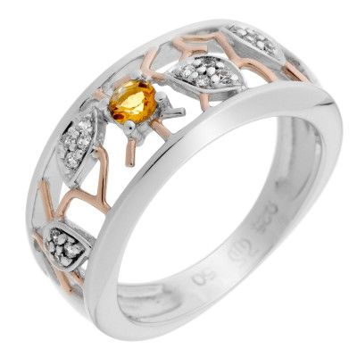 Orphelia® Dames Zilver 925 925 Ring (sieraad) - Zilver/Rosé ZR-7090/1