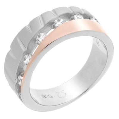 Orphelia® Dames Zilver 925 925 Ring (sieraad) - Zilver/Rosé ZR-7093