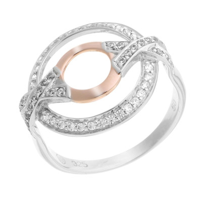 Orphelia® Dames Zilver 925 925 Ring (sieraad) - Zilver/Rosé ZR-7095/1