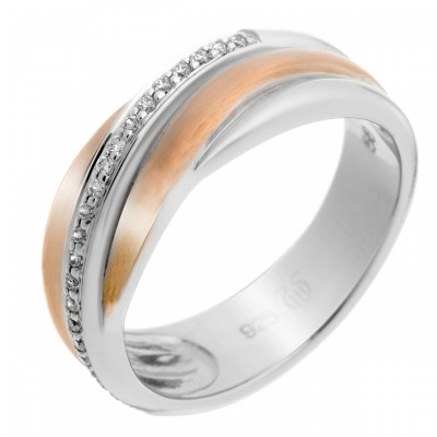 Orphelia® Dames Zilver 925 925 Ring (sieraad) - Zilver/Rosé ZR-7118