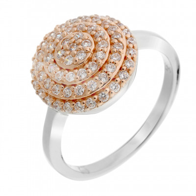 Orphelia® Dames Zilver 925 925 Ring (sieraad) - Zilver/Rosé ZR-7120