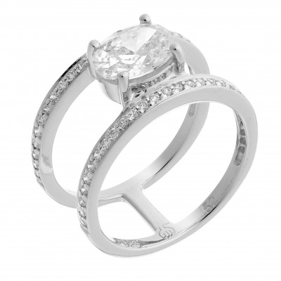 Orphelia® Dames Zilver 925 925 Ring (sieraad) - Zilverkleurig ZR-7122