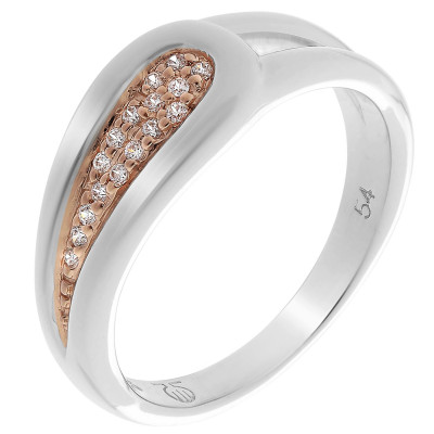 Orphelia® Dames Zilver 925 925 Ring (sieraad) - Zilver/Rosé ZR-7228