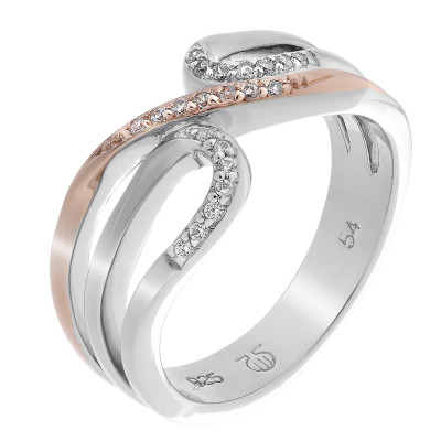 Orphelia® Dames Zilver 925 925 Ring (sieraad) - Zilver/Rosé ZR-7230