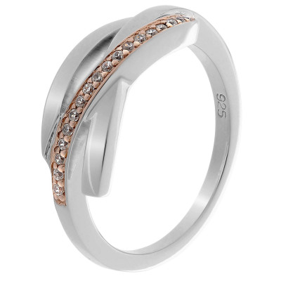 Orphelia® Dames Zilver 925 925 Ring (sieraad) - Zilver/Rosé ZR-7232