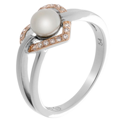 Orphelia® Dames Zilver 925 925 Ring (sieraad) - Zilver/Rosé ZR-7233