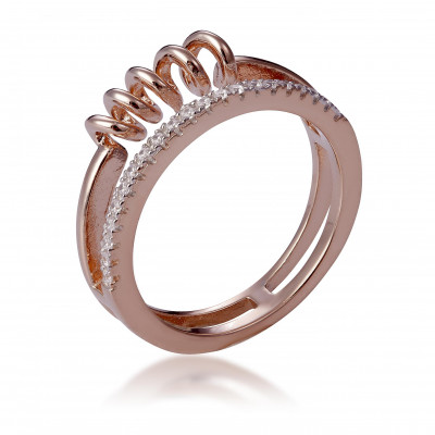 Orphelia® Dames Zilver 925 925 Ring (sieraad) - Rosékleurig ZR-7438