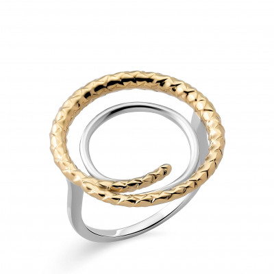 Orphelia® Dames Zilver 925 925 Ring (sieraad) - Zilver/Goud ZR-7499
