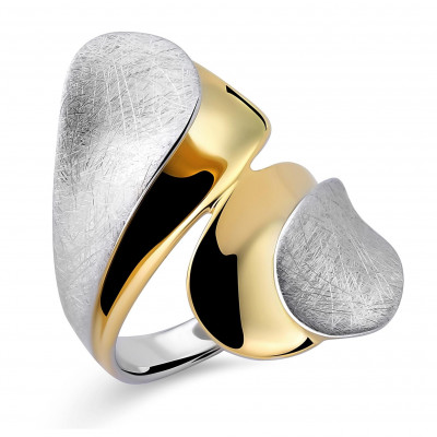 Orphelia® Dames Zilver 925 925 Ring (sieraad) - Zilver/Goud ZR-7508