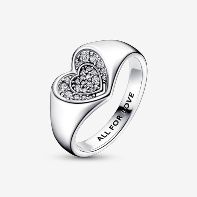 Pandora® 'Radiant heart' Dames Zilver 925 925 Ring (sieraad) - Zilverkleurig 192491C01