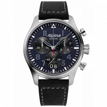 Alpina® Chronograaf 'Startimer pilot' Heren Horloge AL-372NB4S6