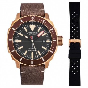 Alpina® Analoog 'Seastrong diver' Heren Horloge AL-525LBBR4V4