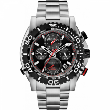 Bulova® Chronograph 'Precisionist' Mannen's Watch 98B212