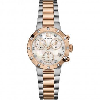 Bulova® Chronograaf Dames Horloge 98W210